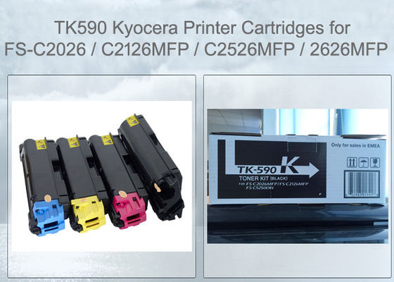 FS-C2526 C2626 M6026 M6526 এর জন্য কিয়োসেরা TK590K টোনার কার্টিজ কালো