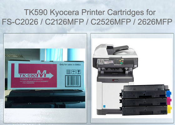 FS-C2526 C2626 M6026 M6526 আসল জন্য Kyocera TK590M টোনার কার্তুজ ম্যাজেন্টা