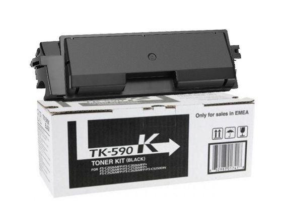 OEM কিওসেরা টোনার কার্টিজ TK - 590 টোনার কিট কালো 1T02CKVNL0 - 7000 পৃষ্ঠা