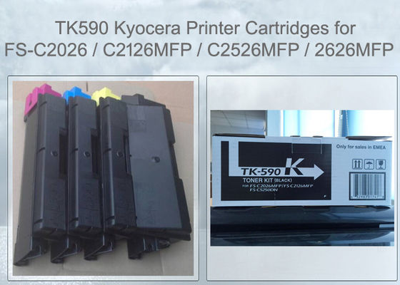 FS-C2526 C2626 M6026 M6526 এর জন্য কিয়োসেরা TK590K টোনার কার্টিজ কালো
