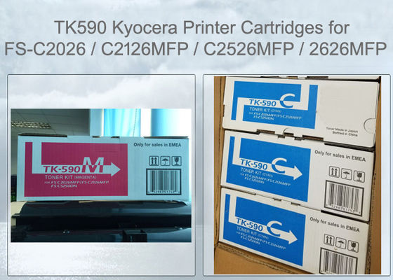 FS-C2526 C2626 M6026 M6526 আসল জন্য Kyocera TK590M টোনার কার্তুজ ম্যাজেন্টা