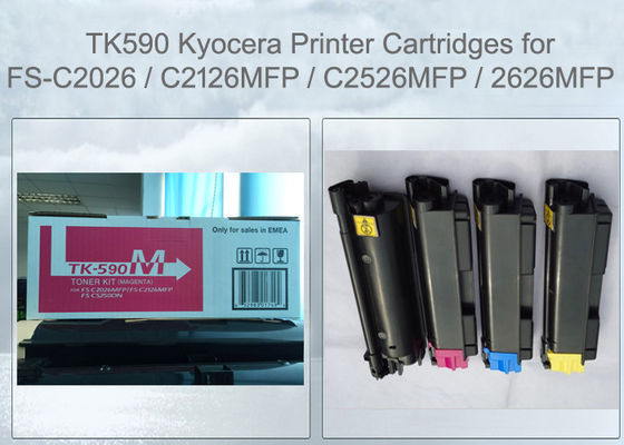 FS-C2526 C2626 M6026 M6526 আসল জন্য Kyocera TK590M টোনার কার্তুজ ম্যাজেন্টা